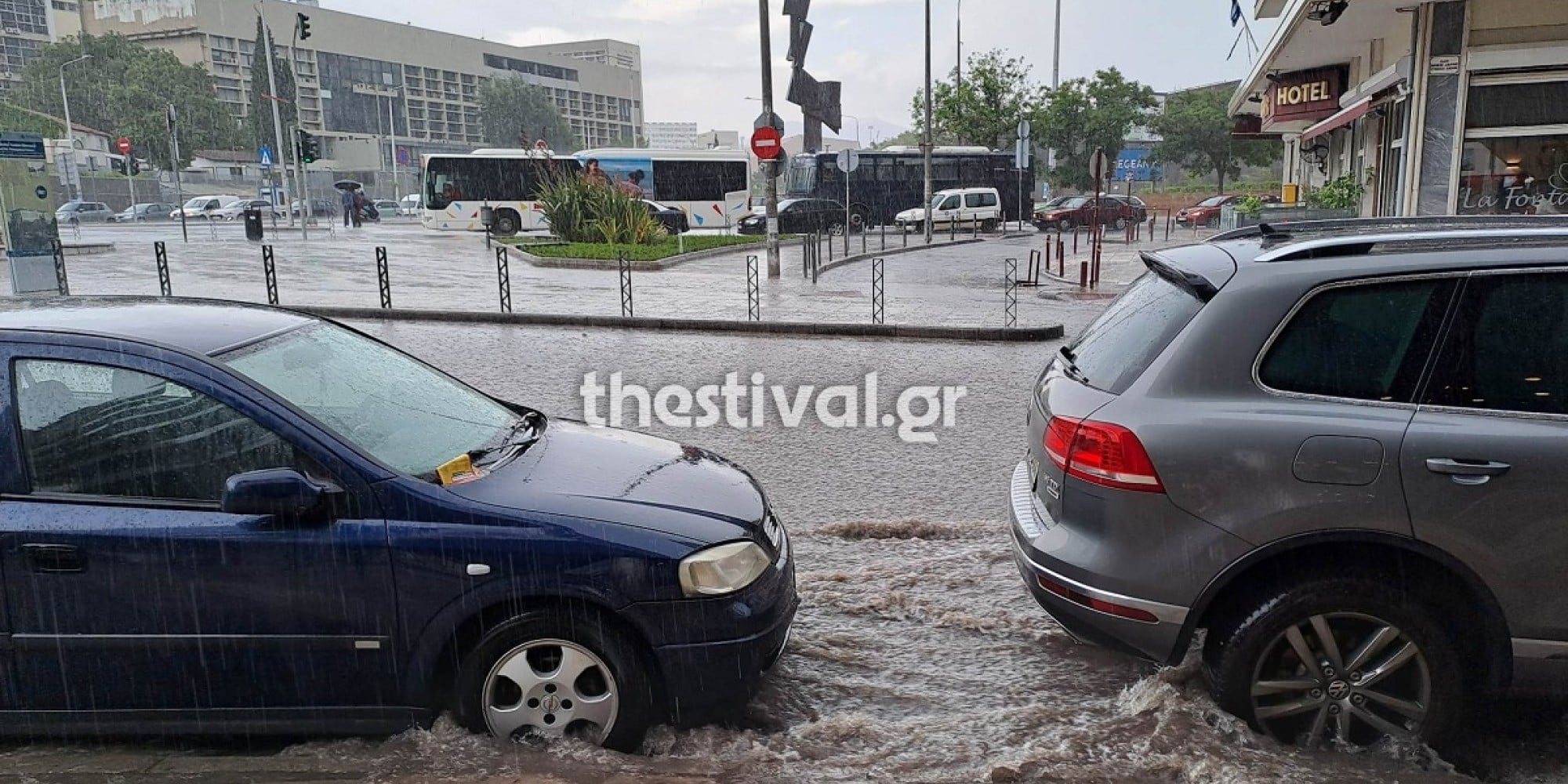 Πλημμύρισαν οι δρόμοι της Θεσσαλονίκης