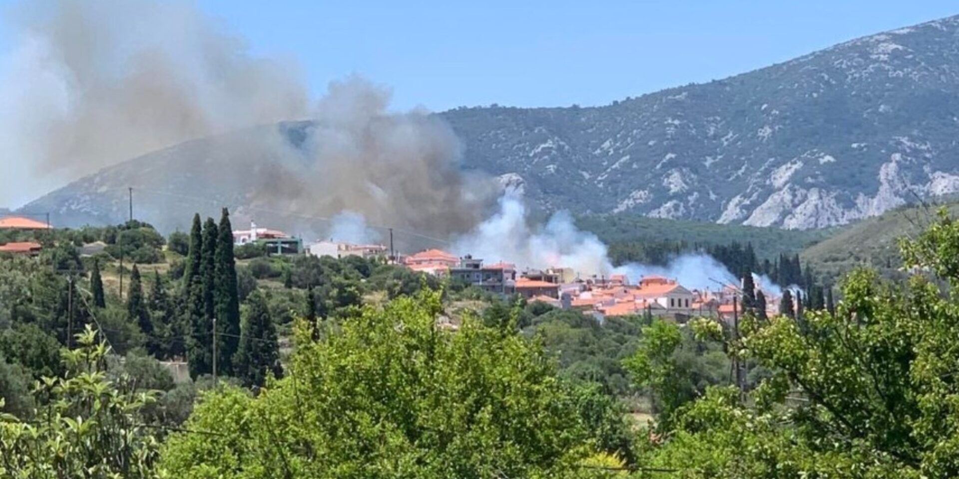Εικόνα από τη φωτιά στη Σάμο
