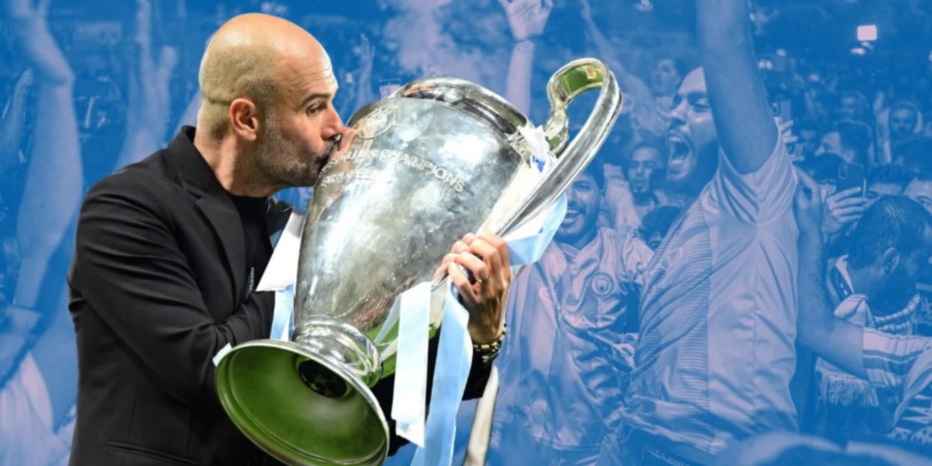 Ο Πεπ Γκουαρδιόλα με την κούπα του Champions League