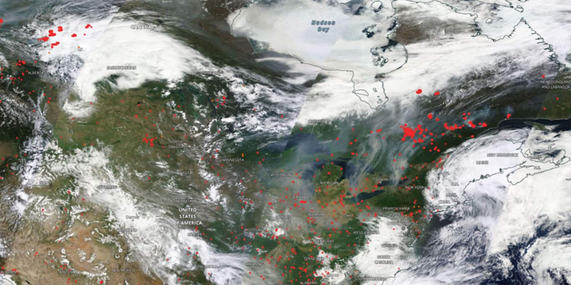Δορυφορική εικόνα από τους καπνούς