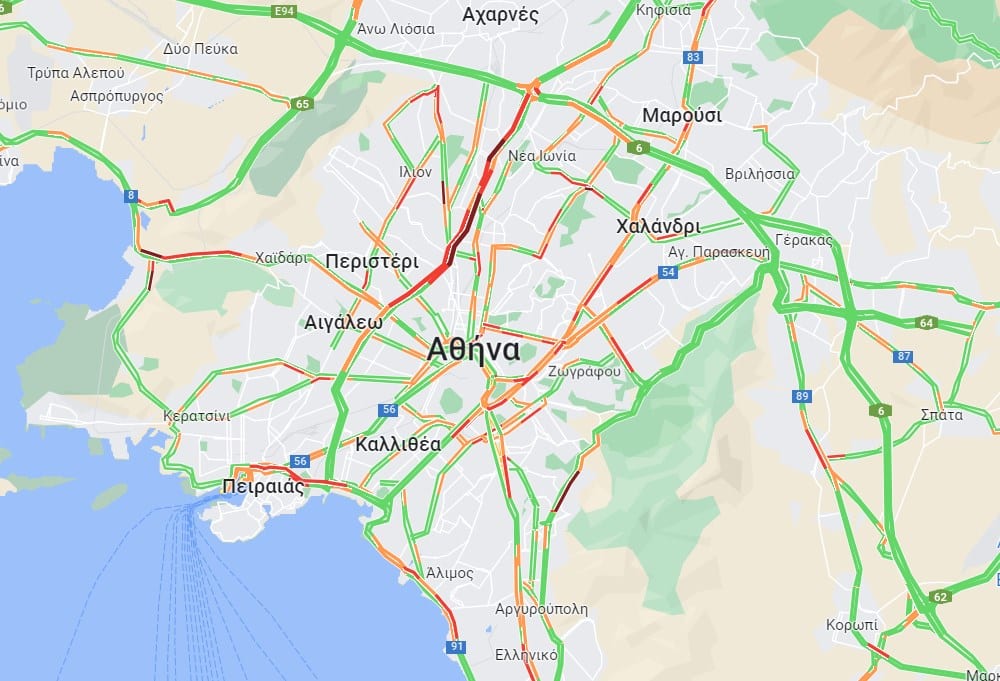 Kinisi 13 6 23 - Κίνηση τώρα: Μποτιλιάρισμα σε Κηφισό, Λεωφόρο Αθηνών και Πειραιά - Δείτε LIVE τον χάρτη
