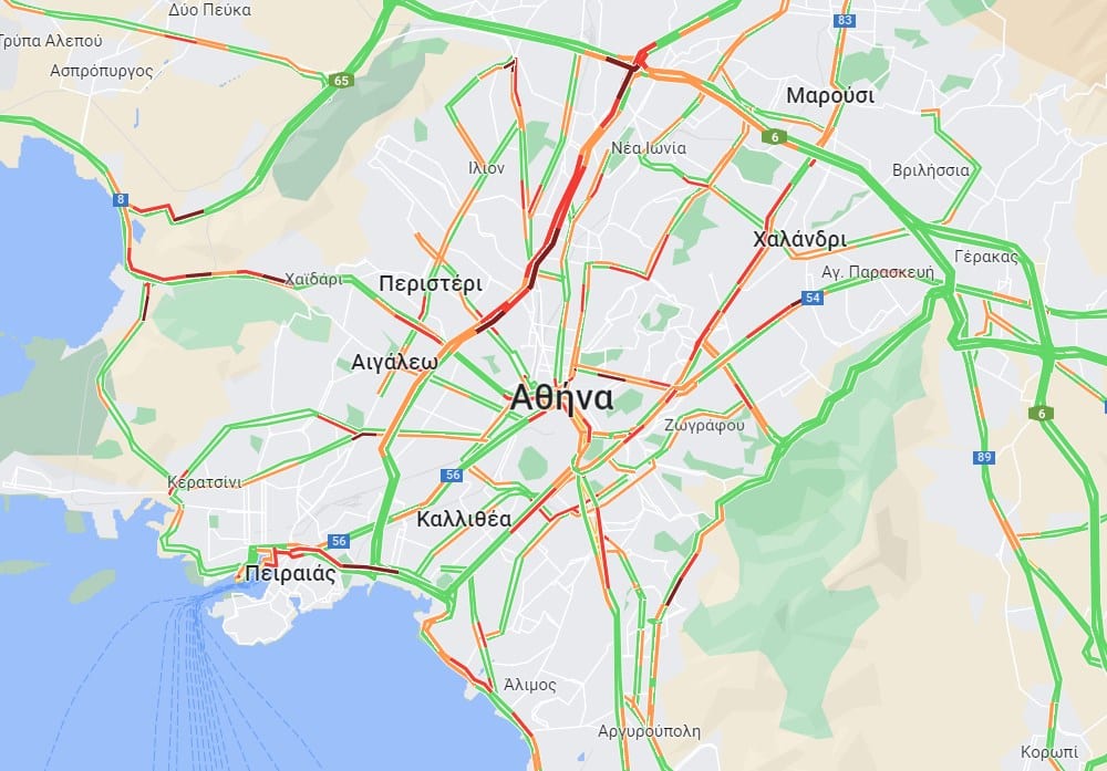 Kinisi 20 6 23 - Κίνηση τώρα: Μποτιλιάρισμα σε Κηφισό και Λεωφόρο Αθηνών - Δείτε LIVE τον χάρτη