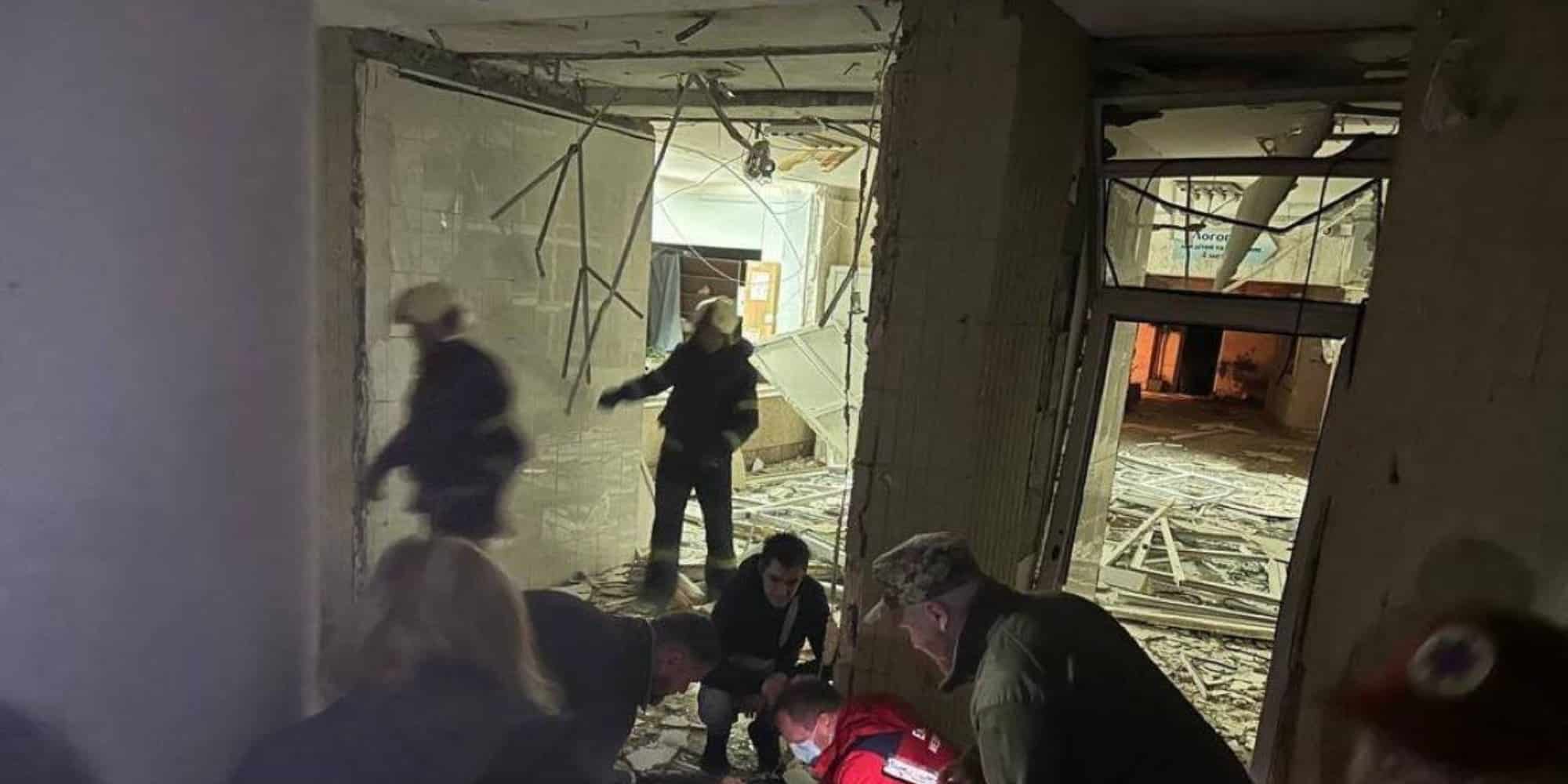 Εικόνα από το σημείο της επίθεσης στην Ουκρανία
