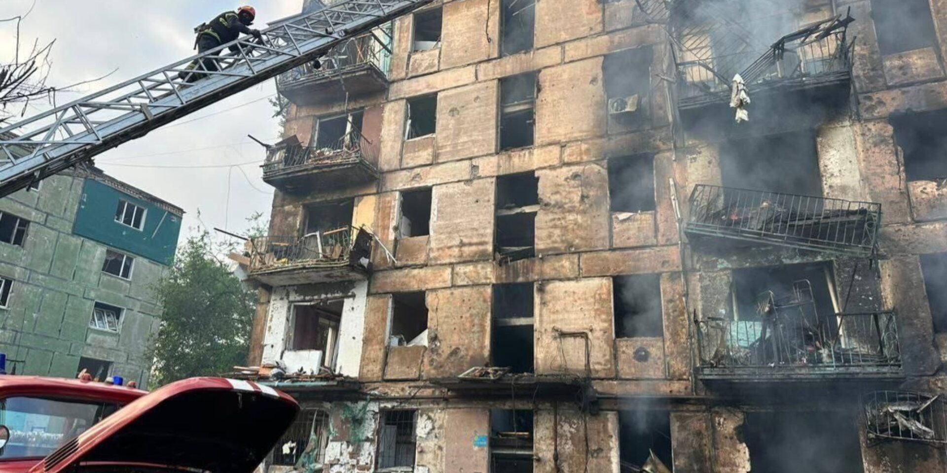 Εικόνα από σημείο της επίθεσης στην Ουκρανία