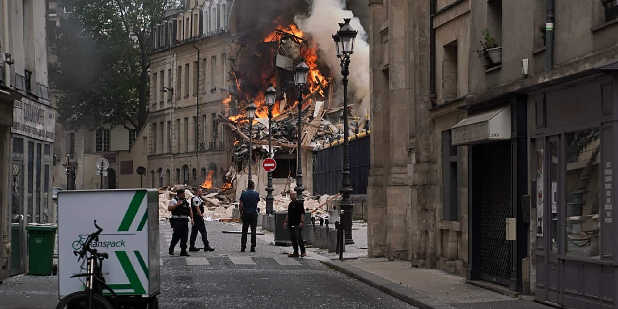 Το κτίριο που ισοπεδώθηκε από την έκρηξη στο Παρίσι