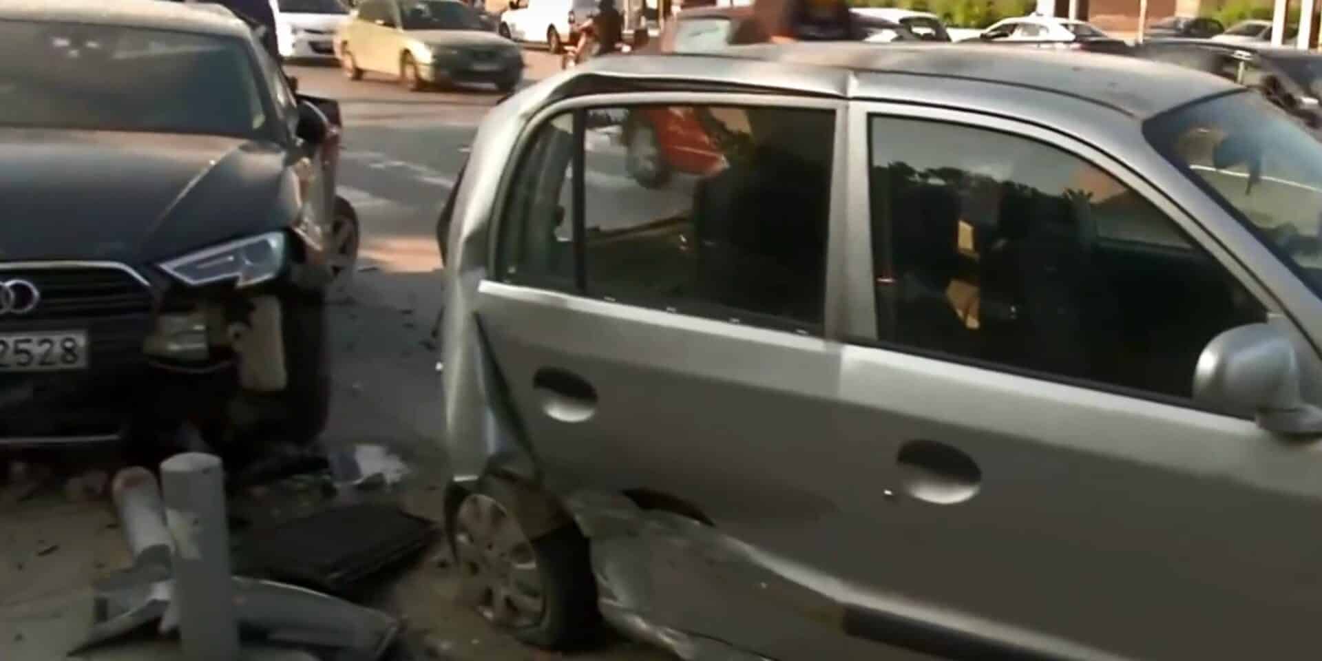 Εικόνα από το σημείο της σύγκρουσης