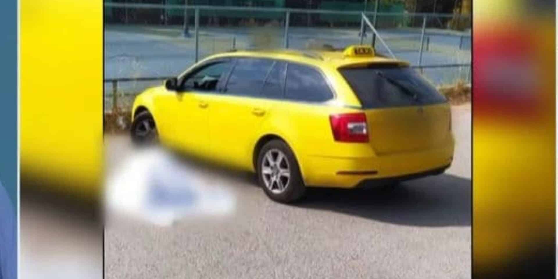 Η σορός και το ταξί του άτυχου οδηγού που πέθανε στο Χαϊδάρι