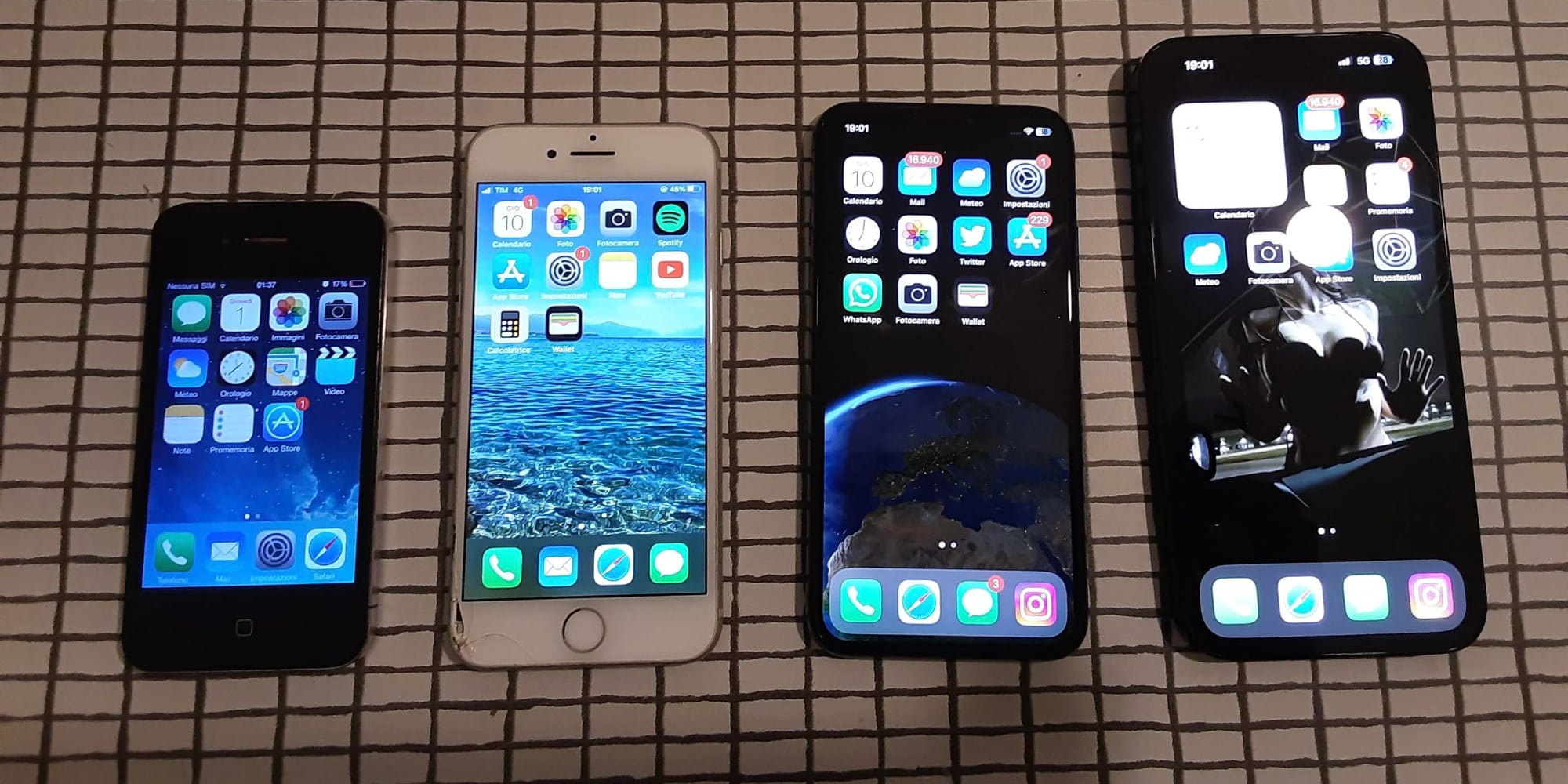 Τέσσερα διαφορετικά iPhone