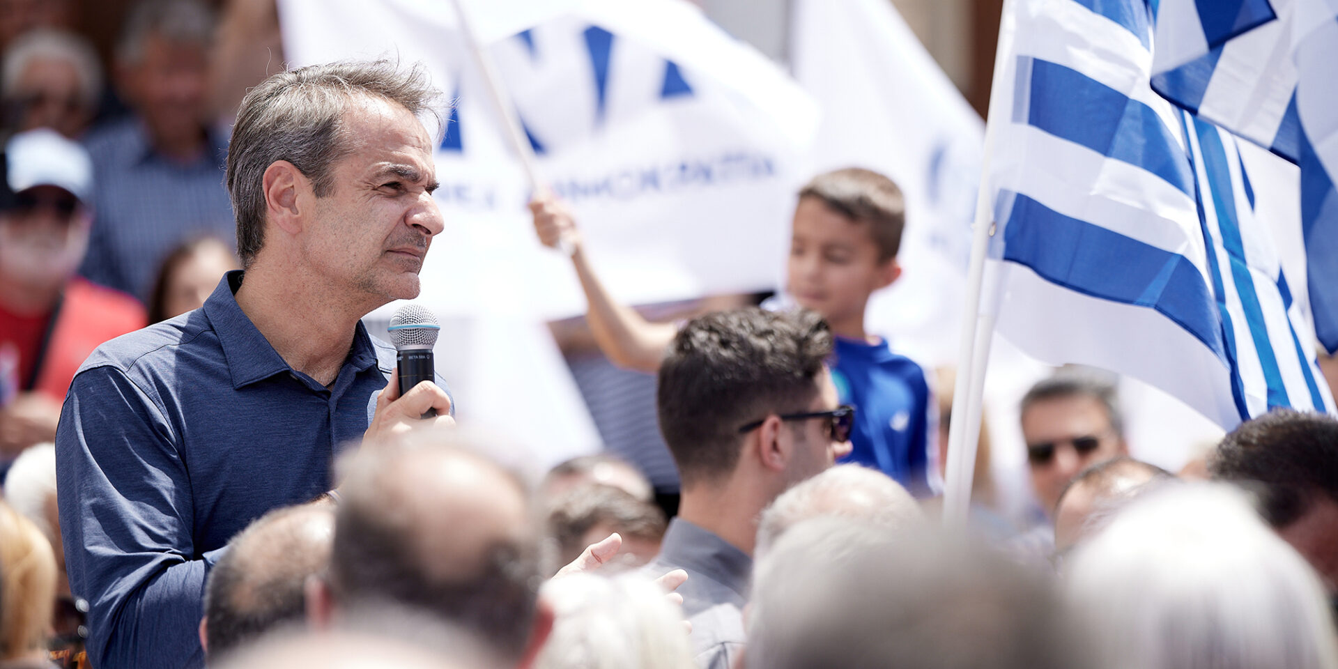 Ο Κυριάκος Μητσοτάκης στο Γύθειο