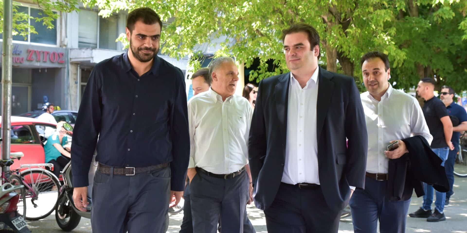 Οι κ.κ. Μαρινάκης και Πιερρακάκης στα Τρίκαλα