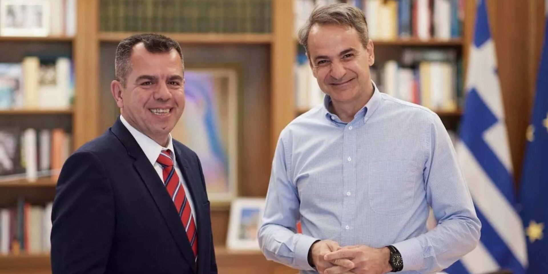 Μουσταφά Κατραντζή και Κυριάκος Μητσοτάκης