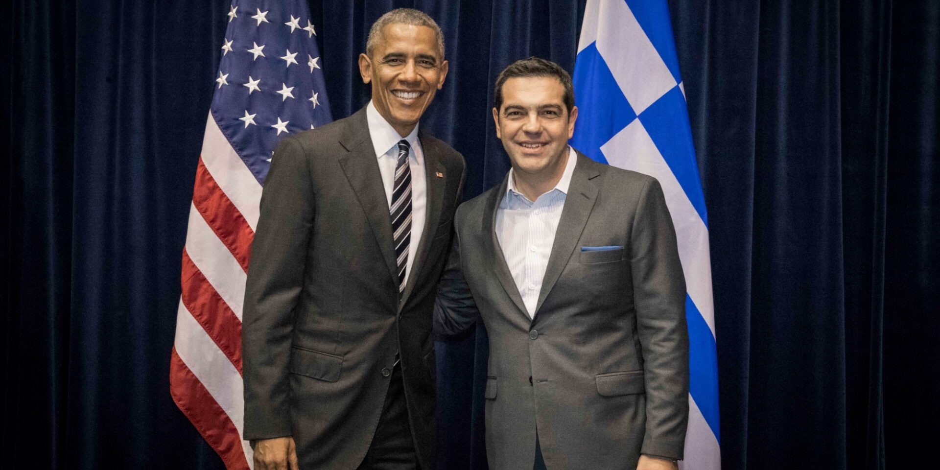 Ο Μπαράκ Ομπάμα και ο Αλέξης Τσίπρας