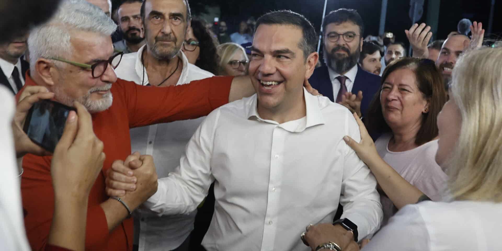 Ο Αλέξης Τσίπρας στα γραφεία του ΣΥΡΙΖΑ