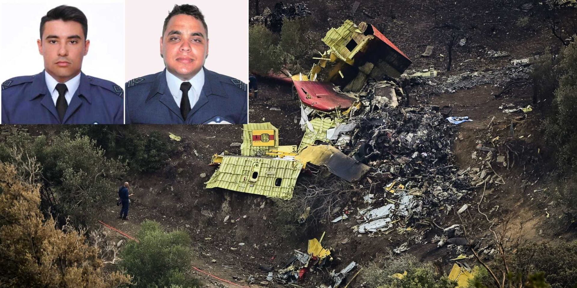 Οι δύο νεκροί του μοιραίου Canadair στην Κάρυστο