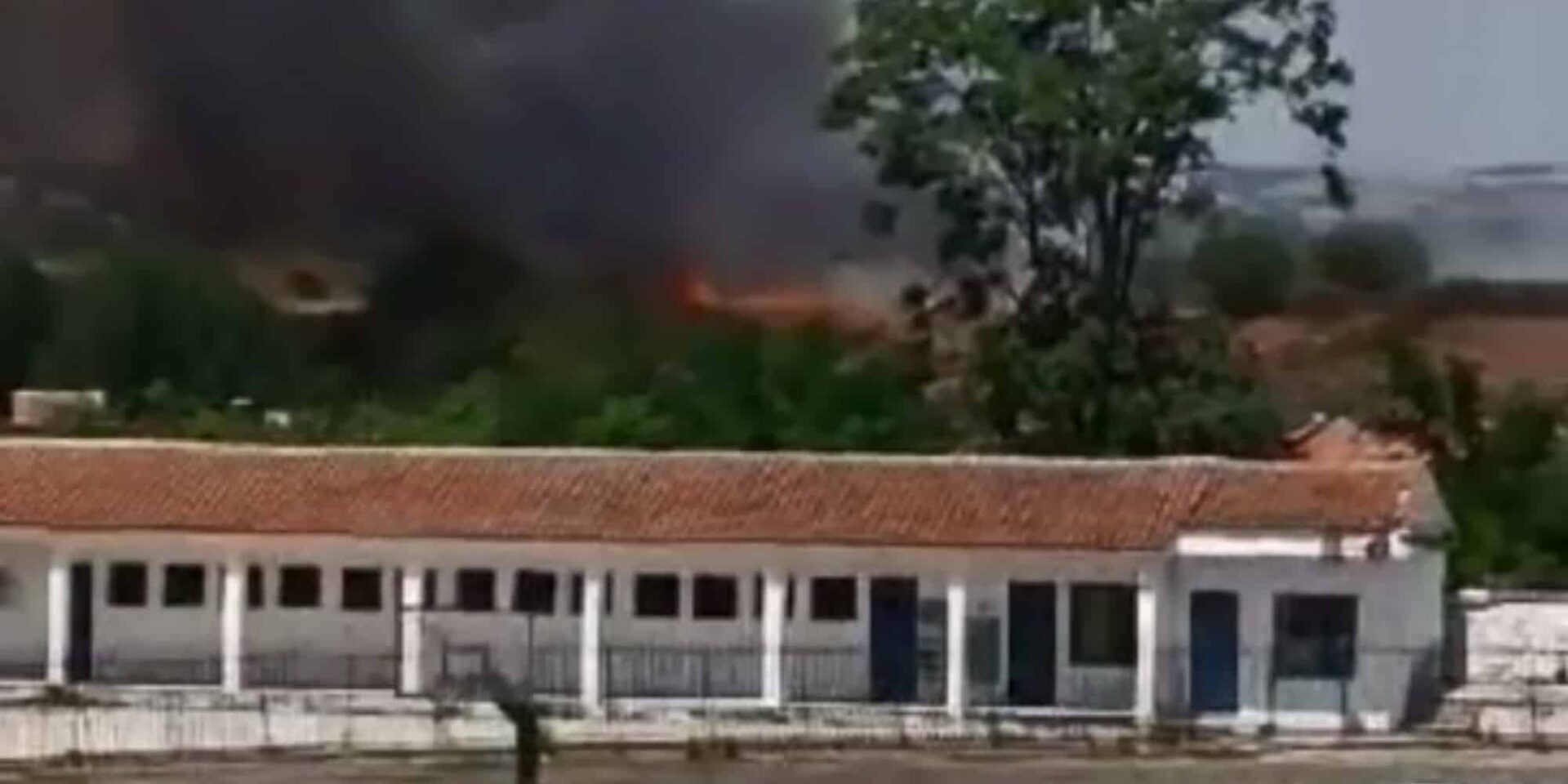 Εικόνα από τη φωτιά στο Διδυμότειχο