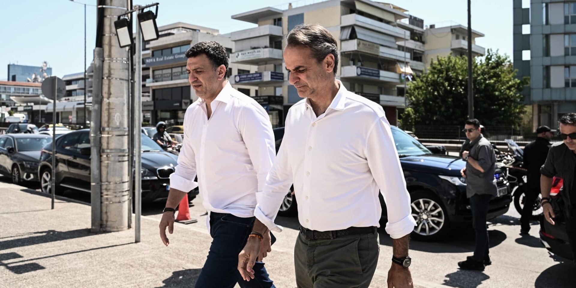 Ο Κυριάκος Μητσοτάκης με τον Βασίλη Κικίλια