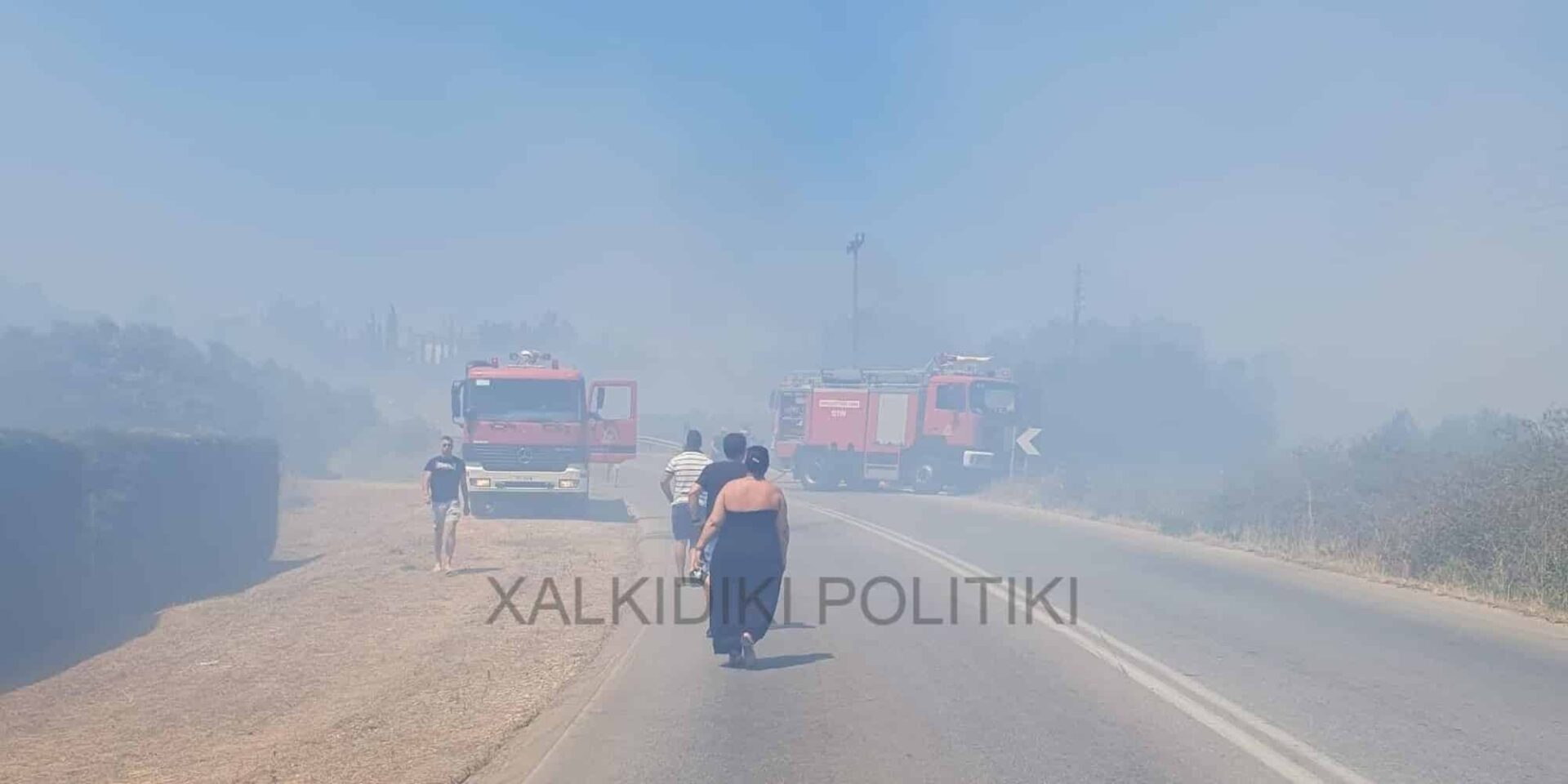 Εικόνα από τη φωτιά στη Χαλκιδική