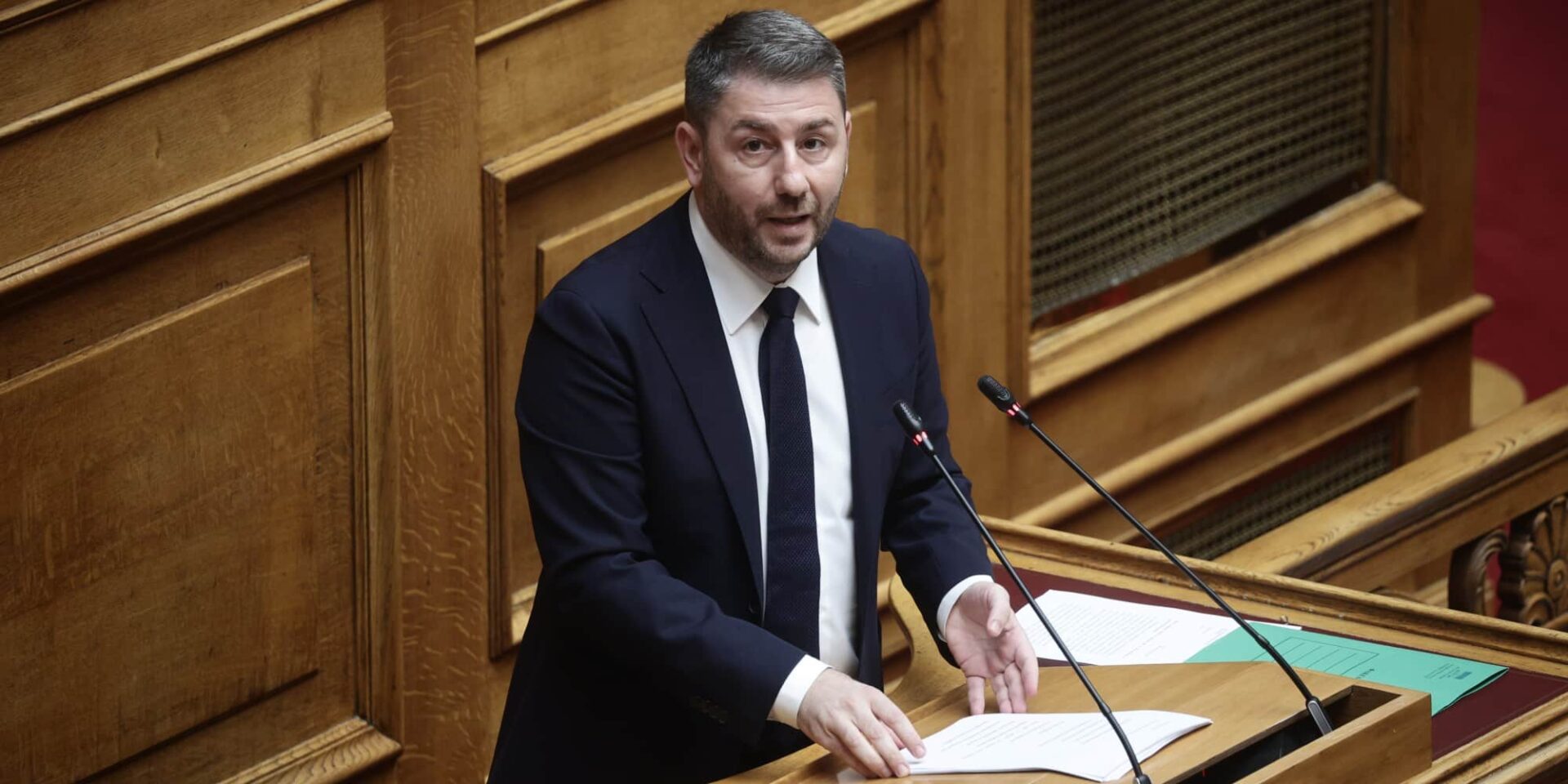 Ο πρόεδρος του ΠΑΣΟΚ-Κινήματος Αλλαγής, Νίκος Ανδρουλάκης