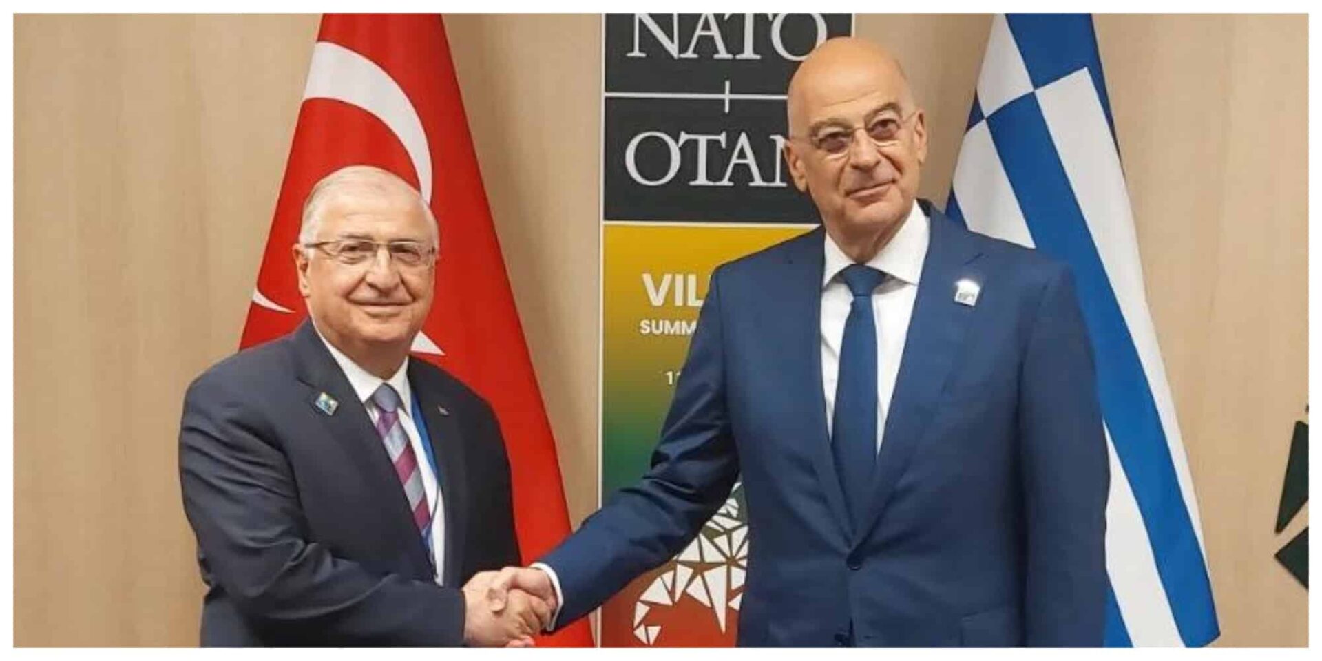 Ο Νίκος Δένδιας και ο Γιασάρ Γκιουλέρ