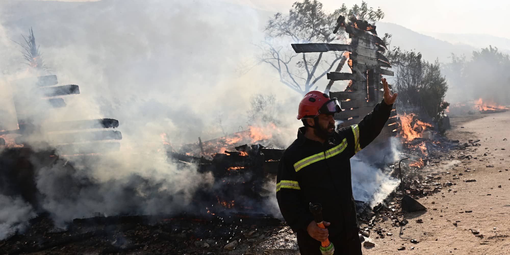 Εικόνα από τη φωτιά στον Νέο Κουβαρά