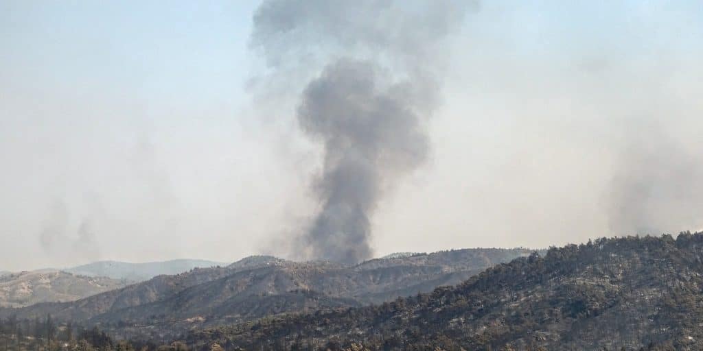 Εικόνα από τη φωτιά στη Ρόδο