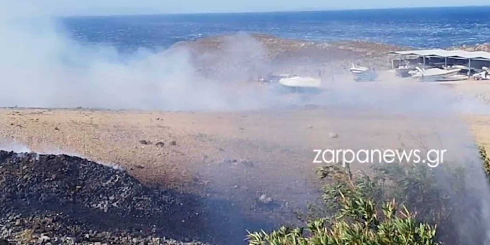 Εικόνα από τη φωτιά στα Σφακιά