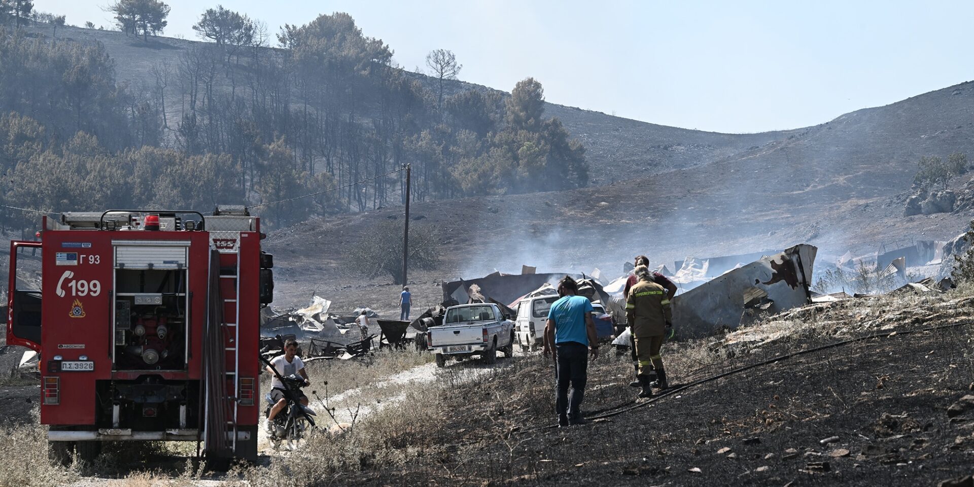 Εικόνα από τη φωτιά στη Μαγνησία