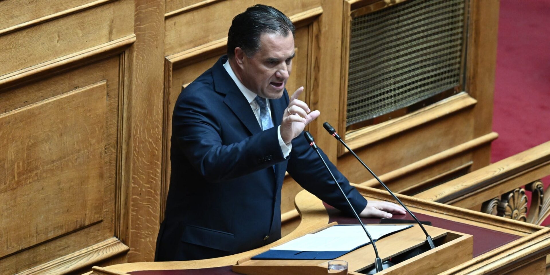 Ο Άδωνις Γεωργιάδης στη Βουλή