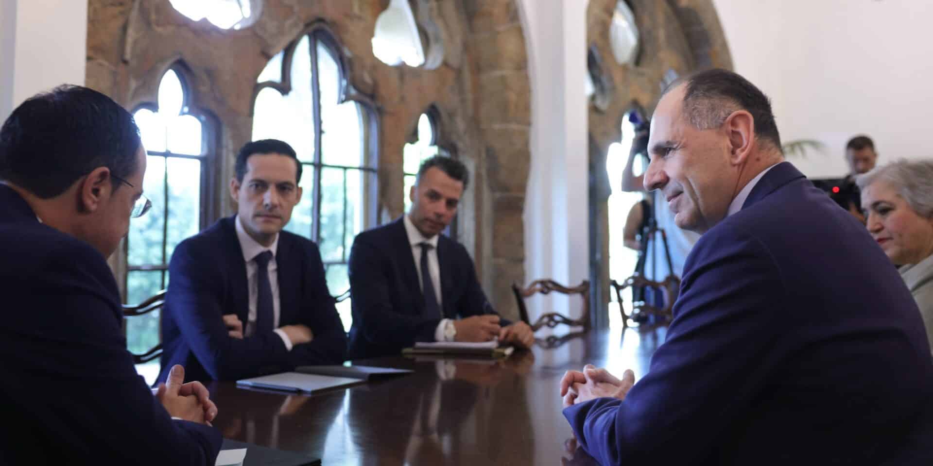 Ο Γιώργος Γεραπετρίτης και ο Νίκος Χριστοδουλίδης