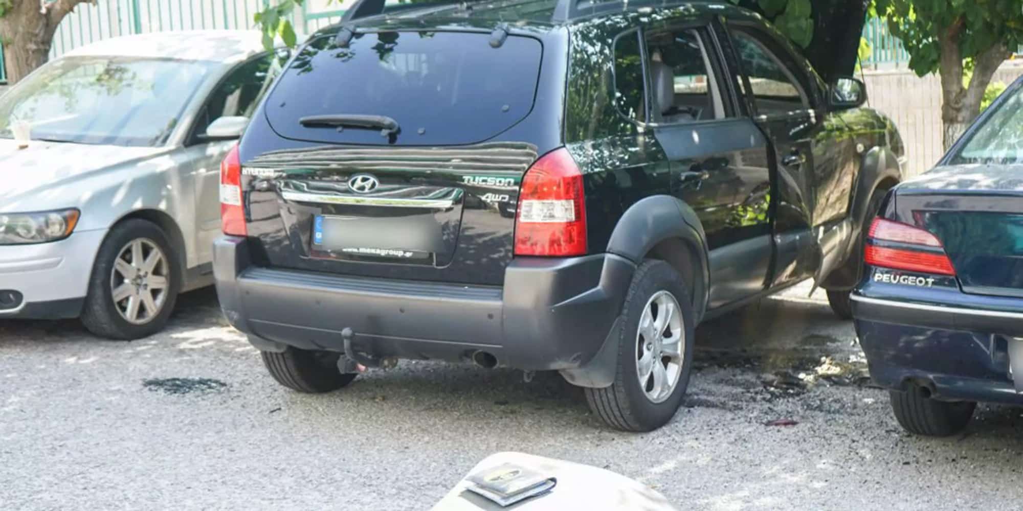 Το αυτοκίνητο που δέχτηκε επίθεση στο Χαϊδάρι