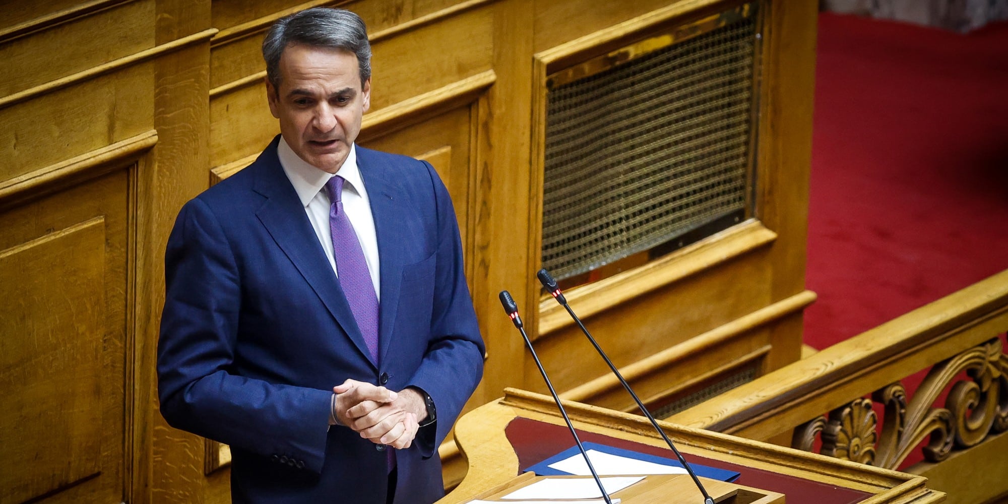 Ο Κυριάκος Μητσοτάκης στη Βουλή