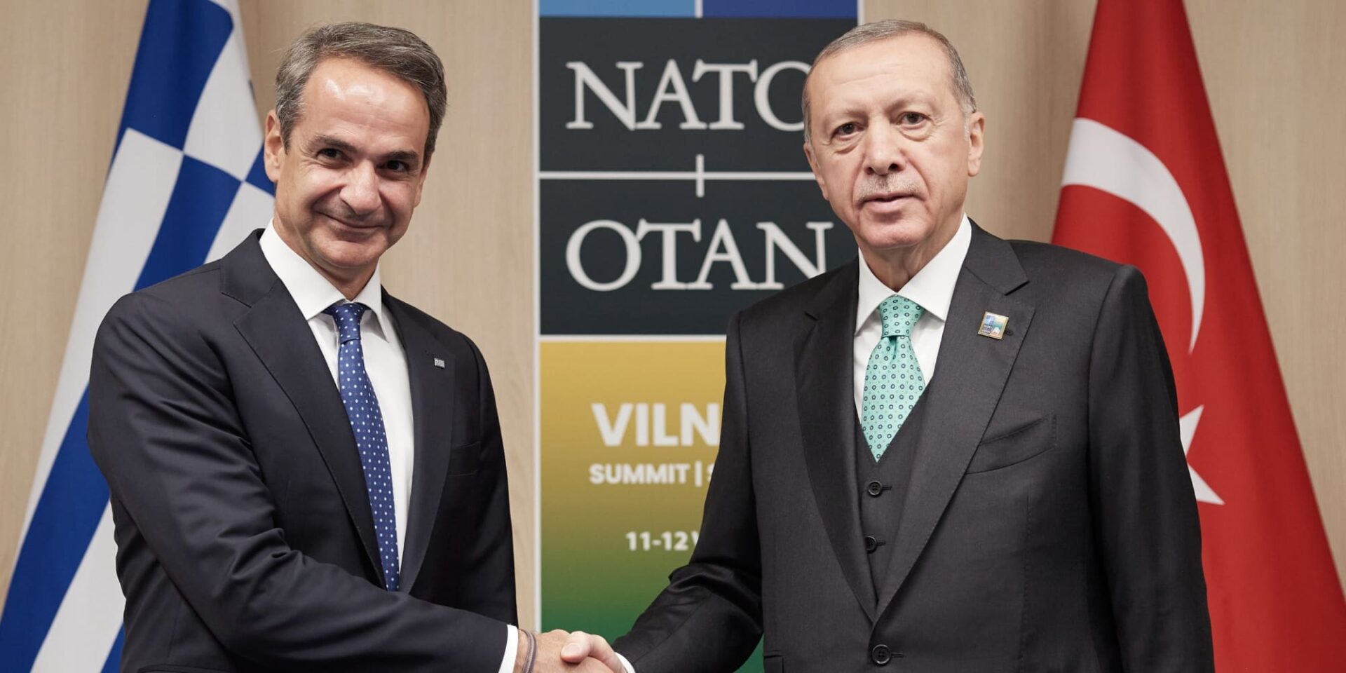 Ο Κυριάκος Μητσοτάκης και ο Ρετζέπ Ταγίπ Ερντογάν