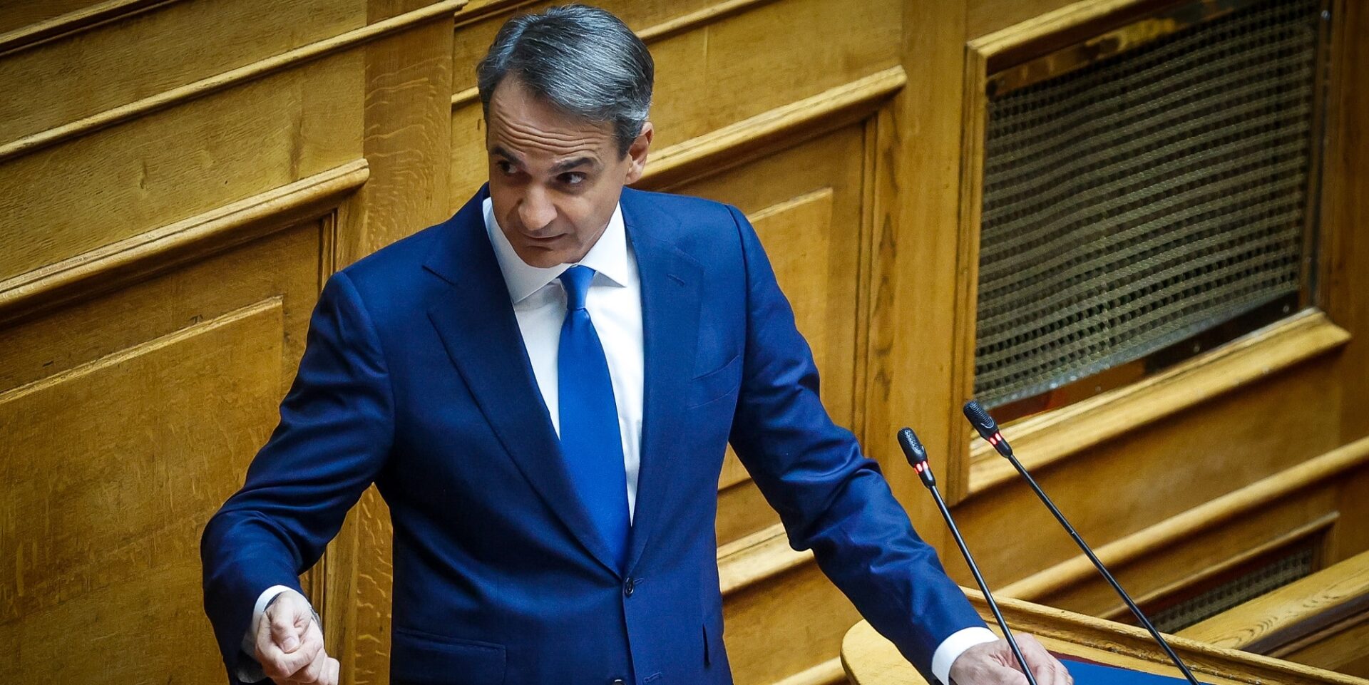 Ο Κυριάκος Μητσοτάκης στη Βουλή
