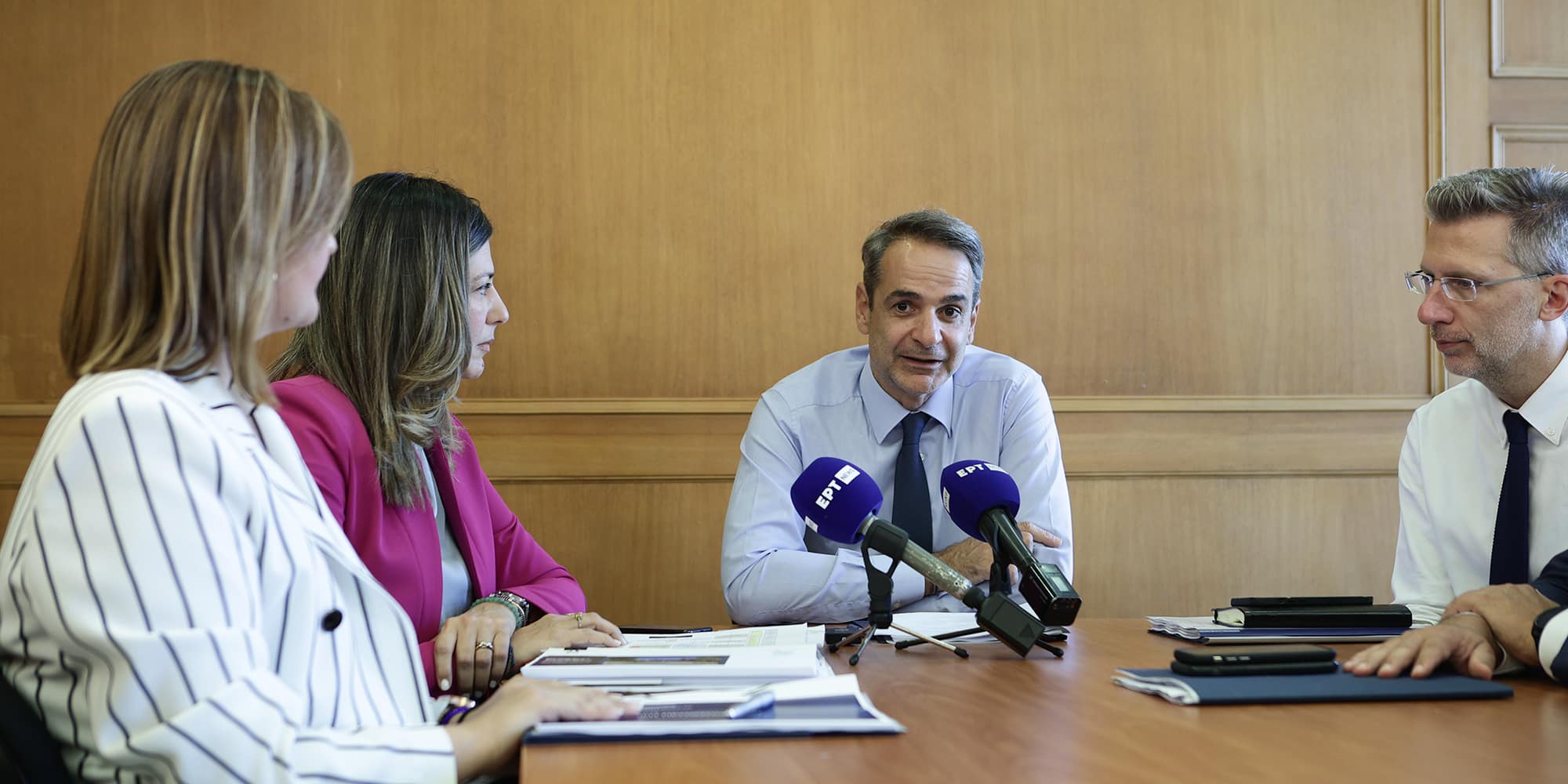 Ο Κυριάκος Μητσοτάκης μίλησε από το υπουργείο Κοινωνικής Συνοχής και Οικογένειας