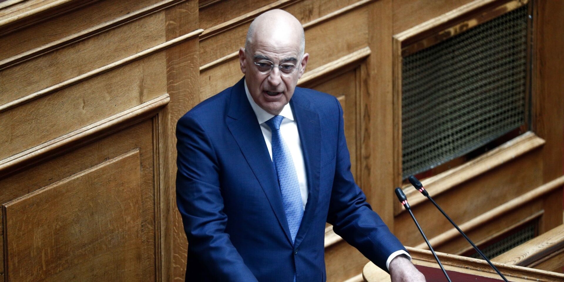 Ο υπουργός Εθνικής Άμυνας, Νίκος Δένδιας, στη Βουλή