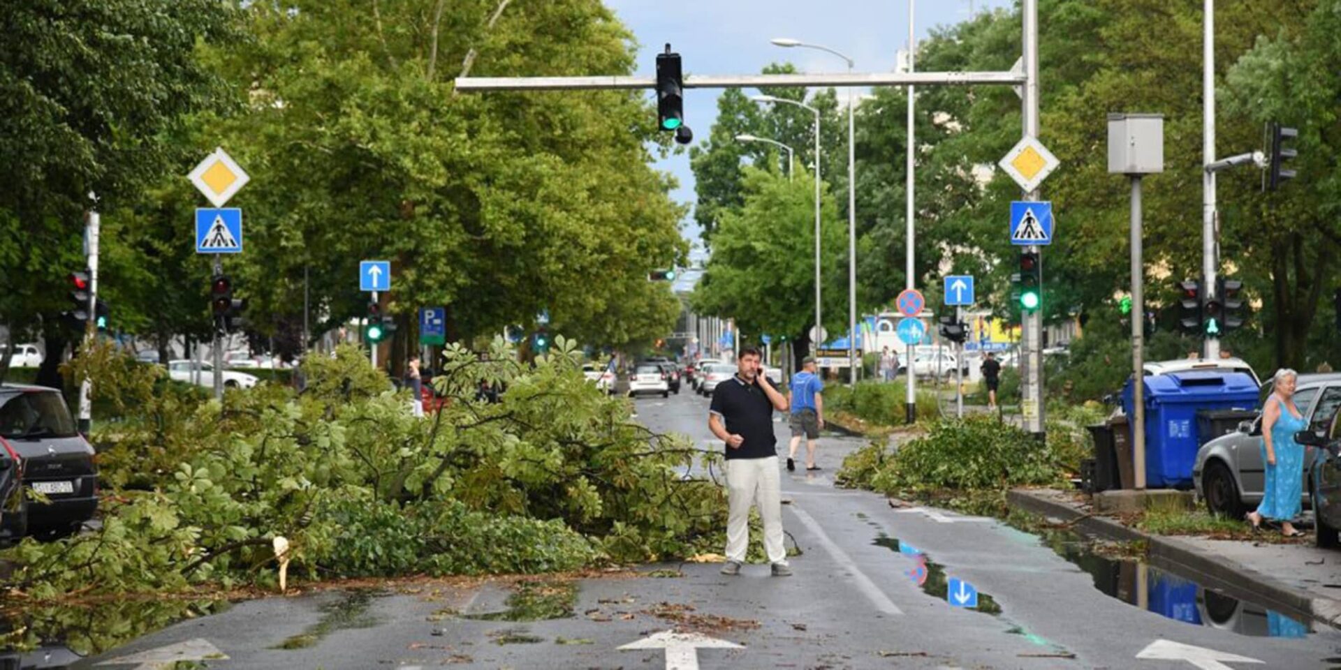 Καταστροφές από τις καταιγίδες στη Σερβία