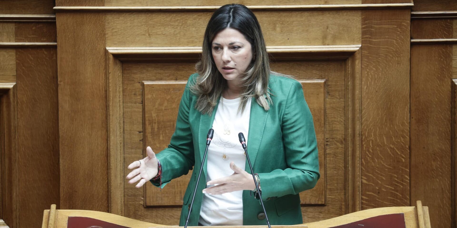 Η υπουργός Κοινωνικής Συνοχής και Οικογένειας Σοφία Ζαχαράκη