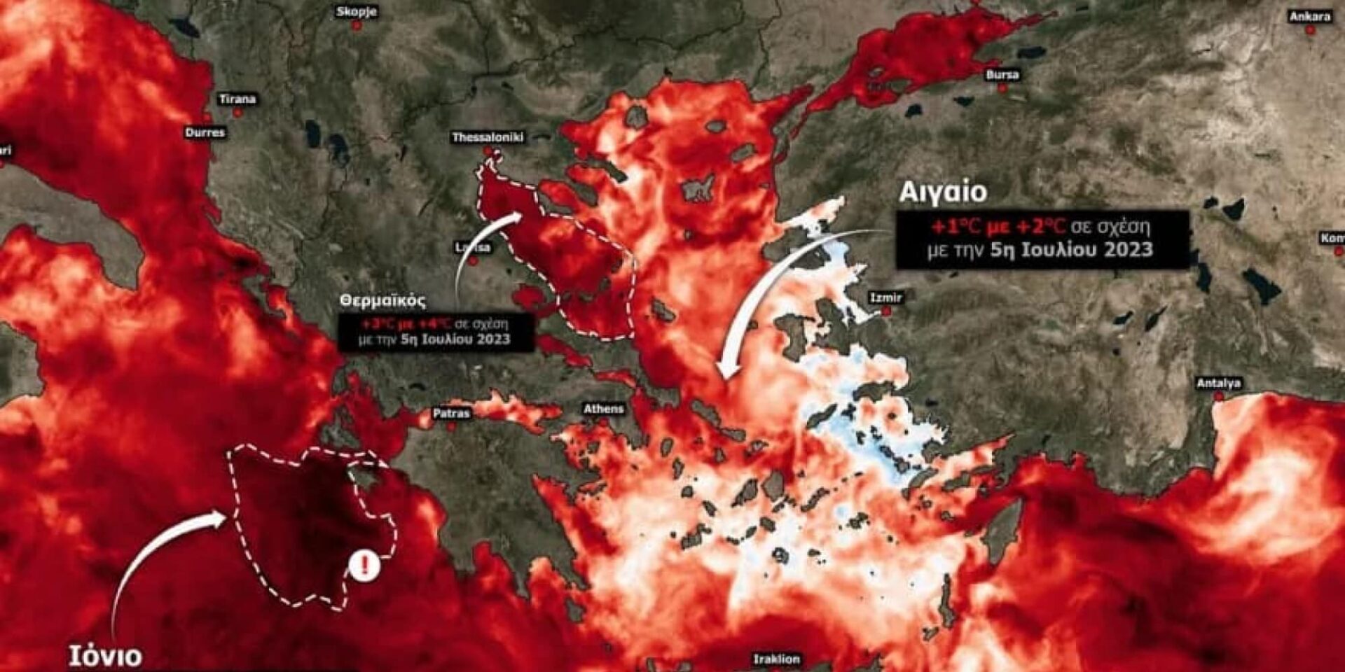 Η θάλασσα «έβρασε» λόγω παρατεταμένου καύσωνα
