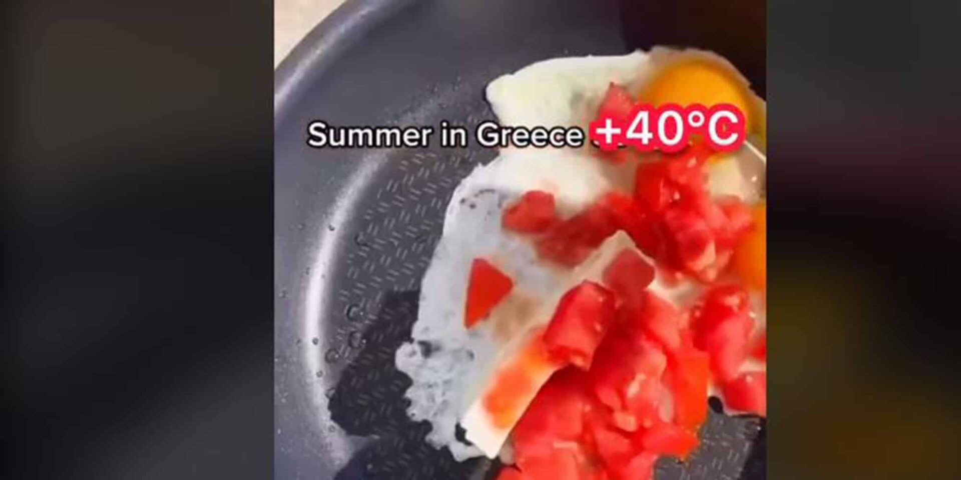 Εκμεταλλεύτηκε τον καύσωνα και τηγάνισε ομελέτα χωρίς ρεύμα