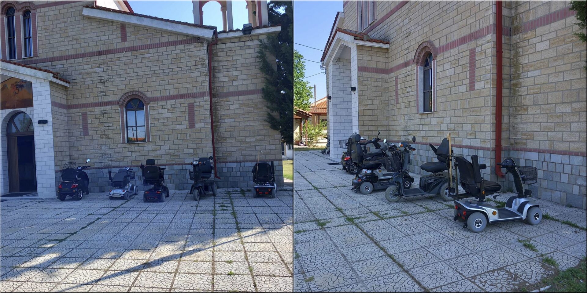 Τα τρίτροχα έξω από εκκλησία στον Έβρο