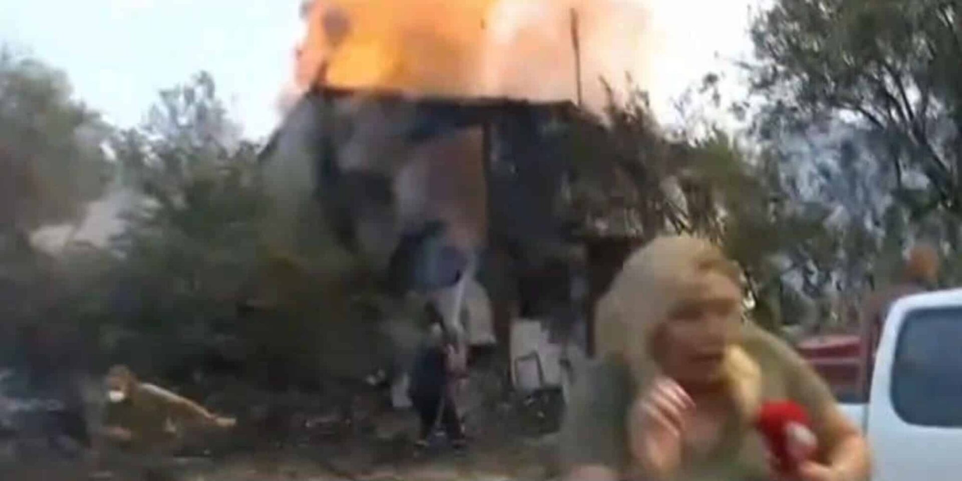 Η στιγμή που γίνεται έκρηξη σε σπίτι