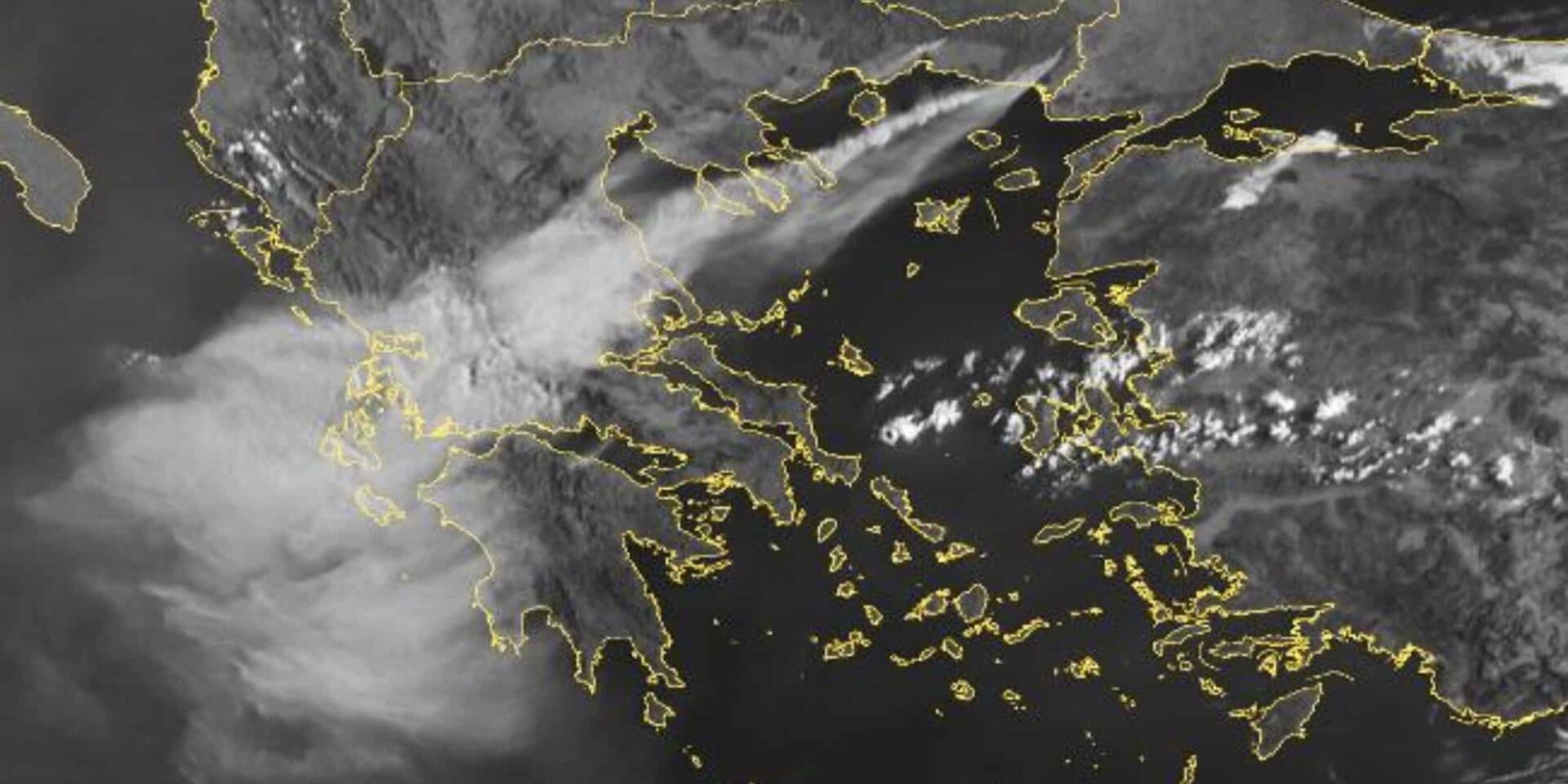 Εικόνα του δορυφόρου METEOSAT-11 το πρωί (08:40) της Τρίτης 22 Αυγούστου 2023