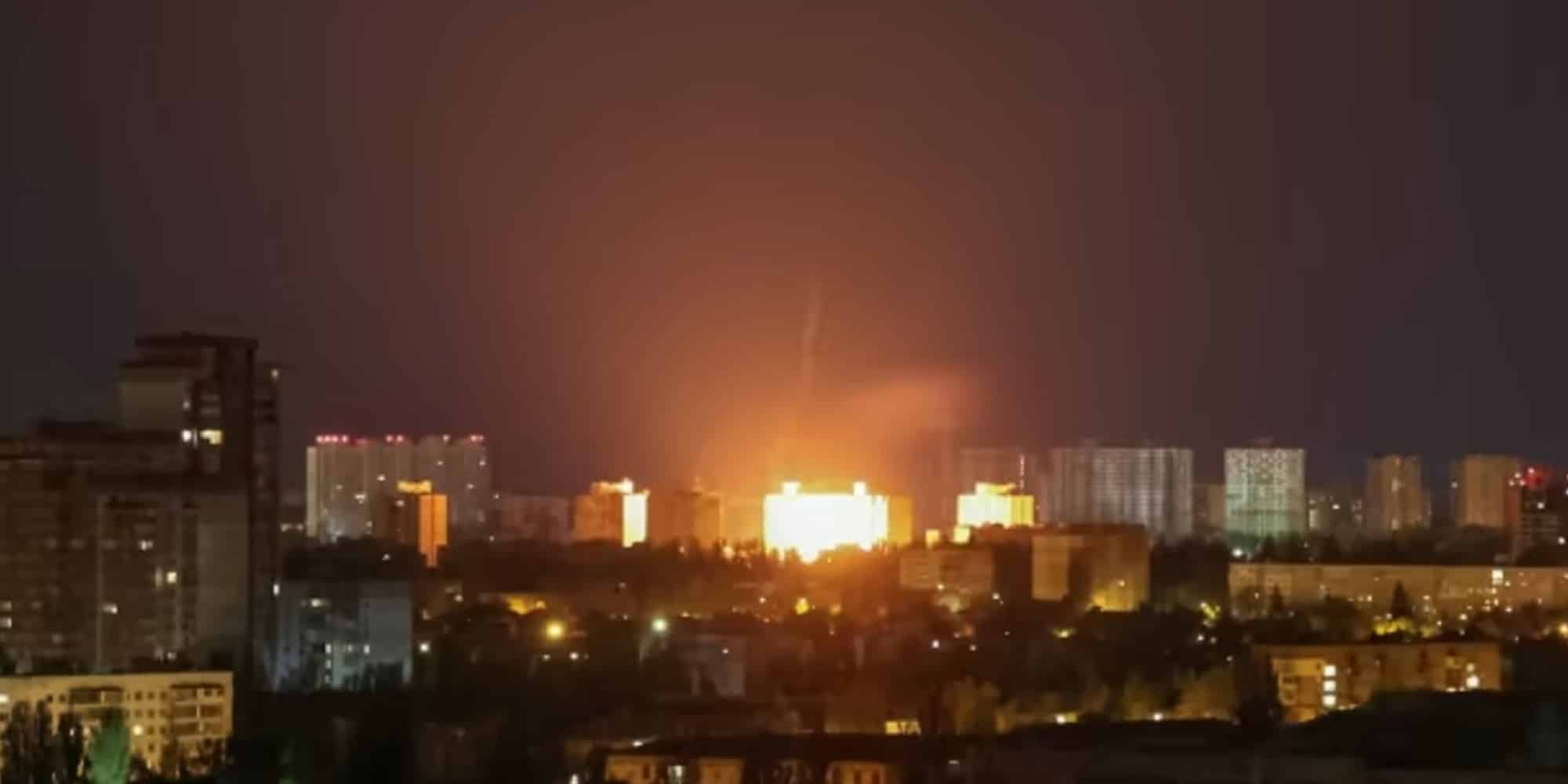 Εικόνα από τις εκρήξεις στο Κίεβο
