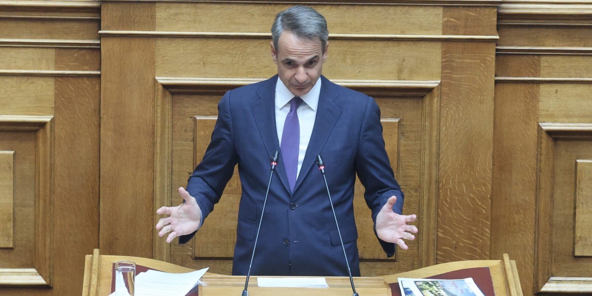 Ο Κυριάκος Μητσοτάκης στην Ολομέλεια της Βουλής