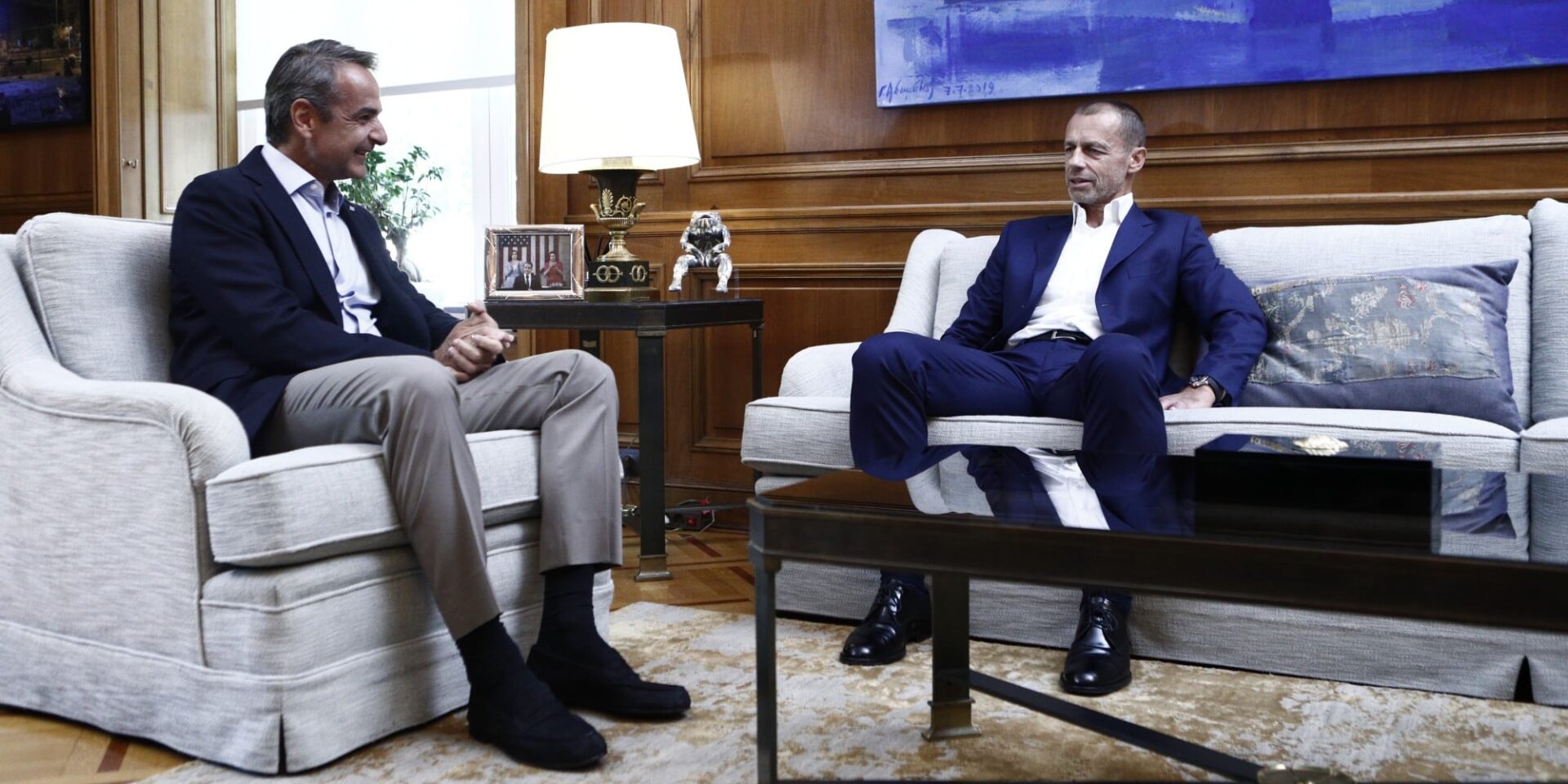 Ο Κυριάκος Μητσοτάκης με τον Αλεξάντερ Τσέφεριν