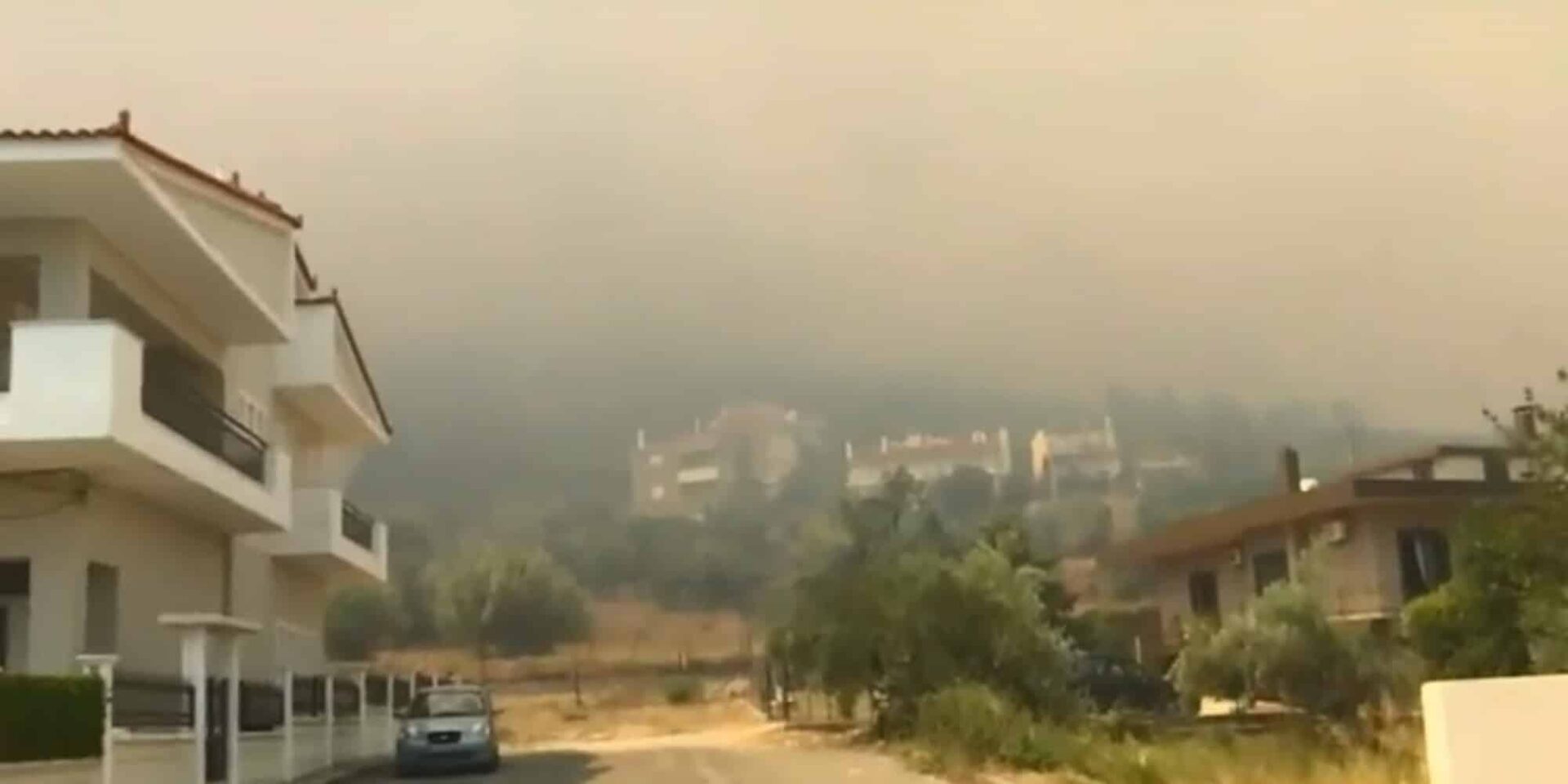 Εικόνα από τη φωτιά στην Πάρνηθα