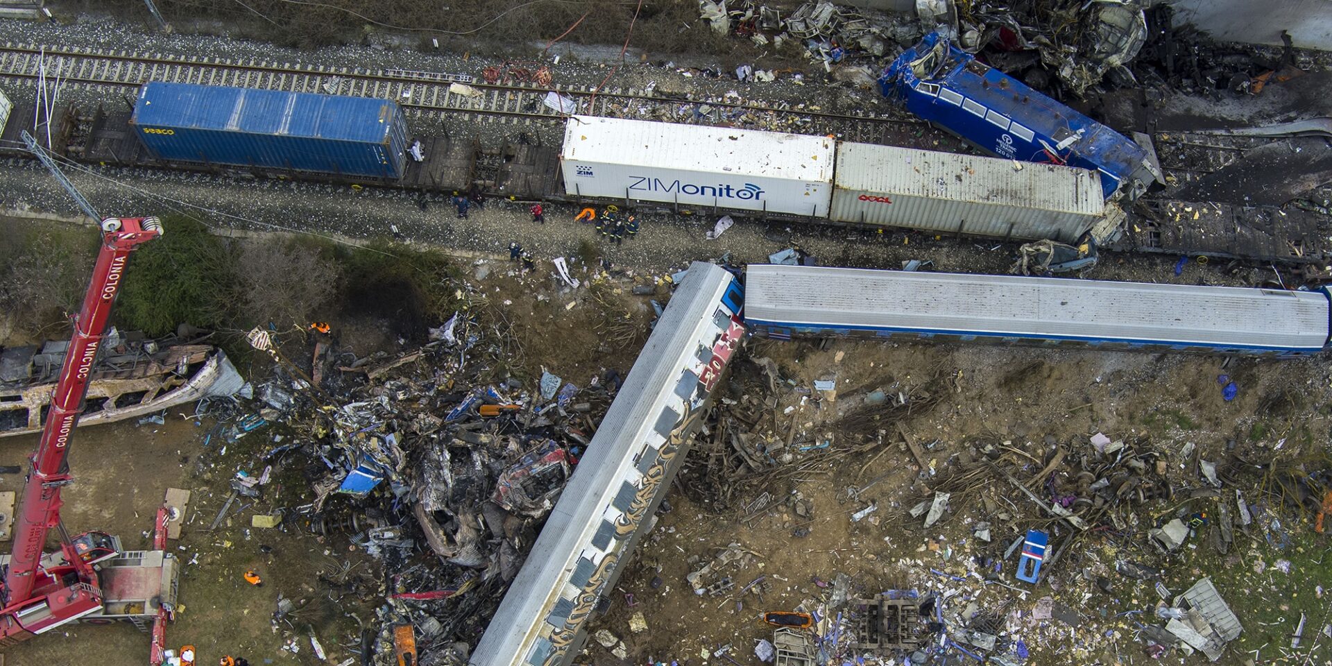 Εικόνα από την τραγωδία στα Τέμπη