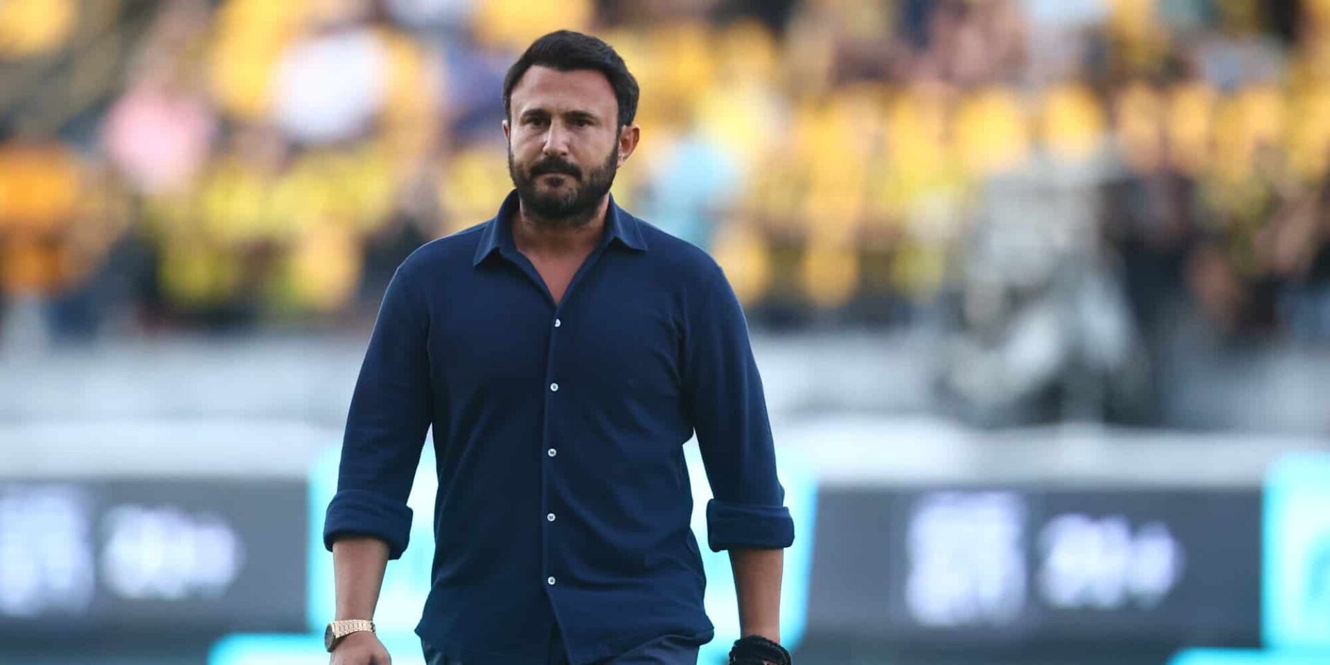 Ο πρόεδρος της ΠΑΕ Άρης, Θεόδωρος Καρυπίδης, στο γήπεδο «Κλεάνθης Βικελίδης»