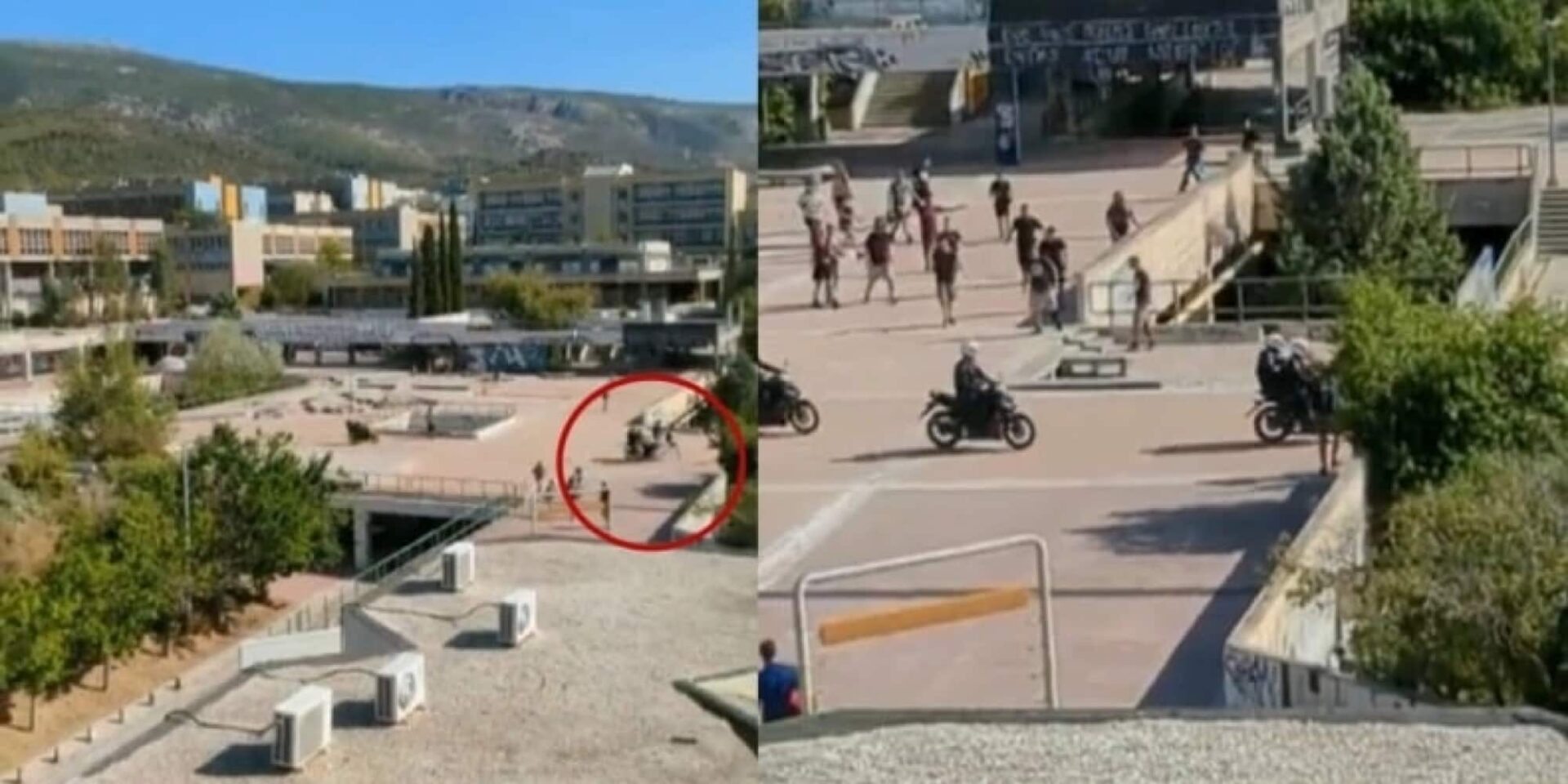 Η στιγμή που μηχανή της ΕΛ.ΑΣ παρασύρει φοιτήτρια