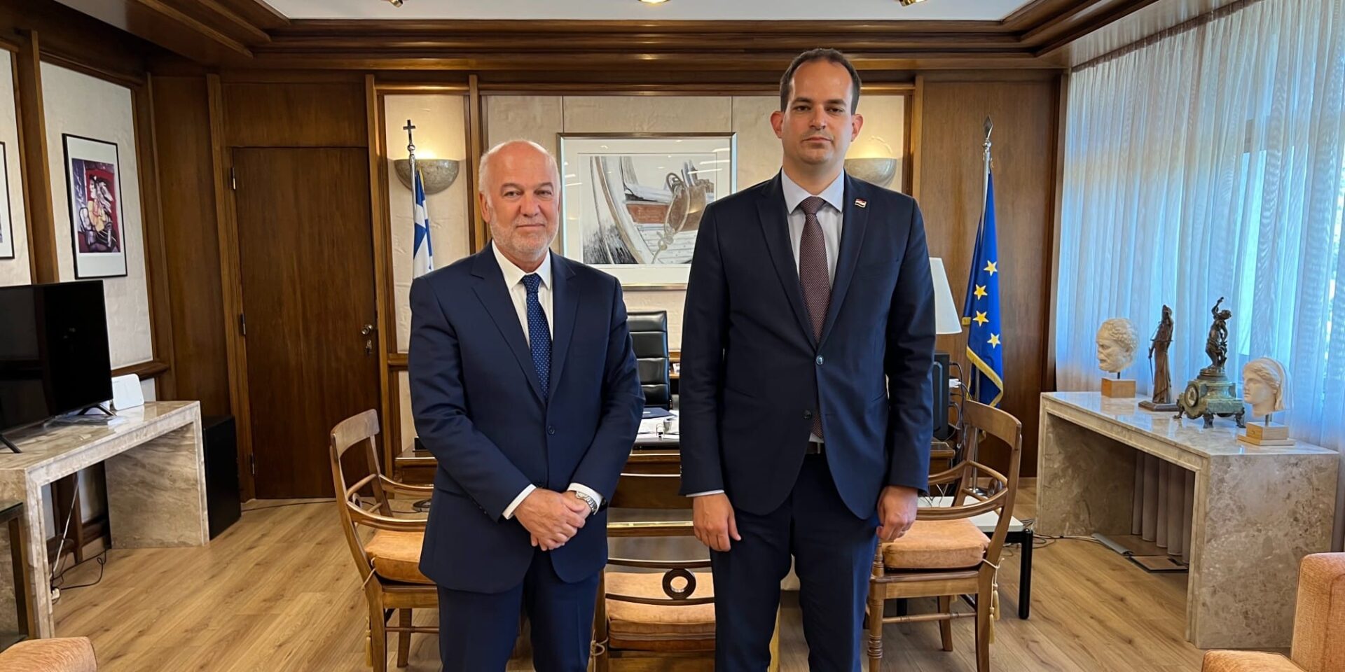 O Γιώργος Φλωρίδης με τον Κροάτη ομόλογο του